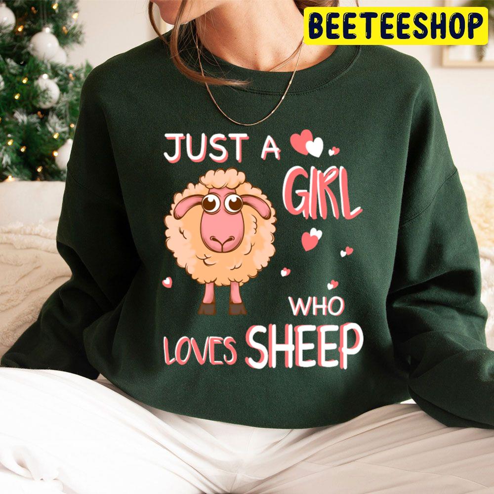 Just A Girl Who Loves Sheep Shaun The Sheep The Fight Before Christmas 2021 Beeteeshop Trending Unisex Sweatshirt