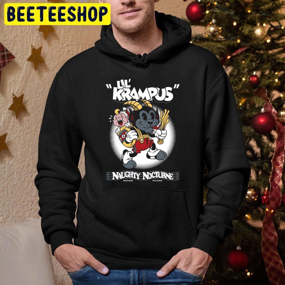 Lil Cartoon Christmas Creepy Cute Rubber Hose Krampus Beeteeshop Trending Unisex Hoodie