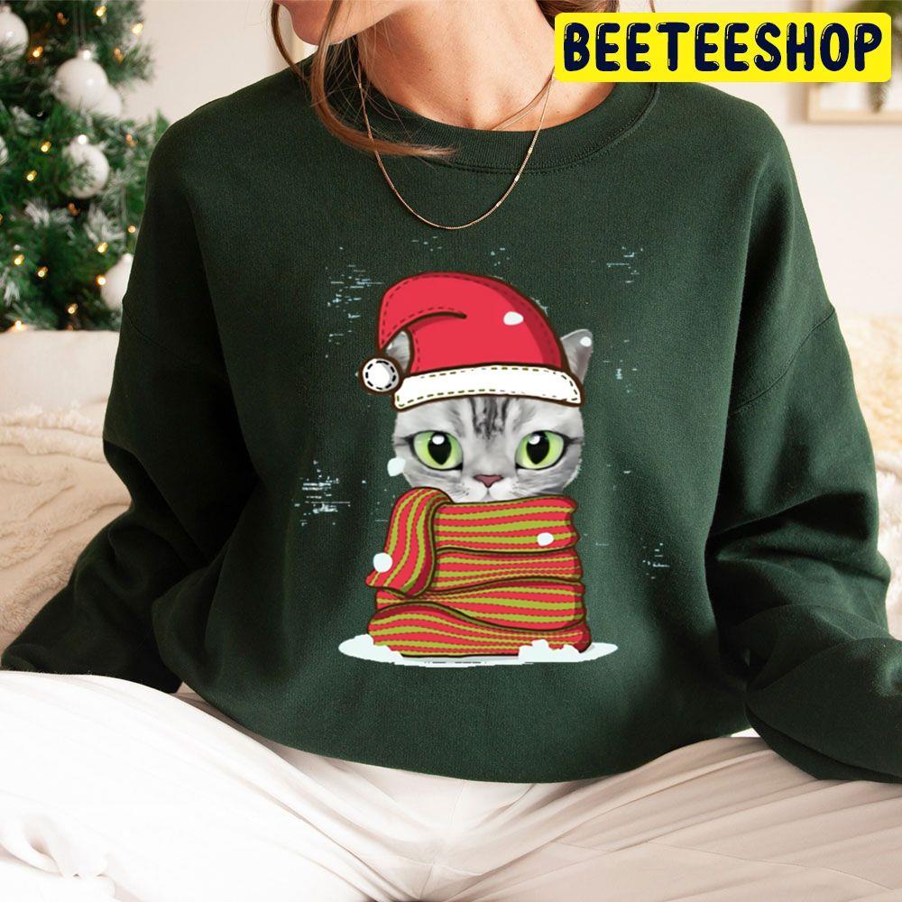 Lovely Cat Christmas Beeteeshop Trending Unisex Sweatshirt