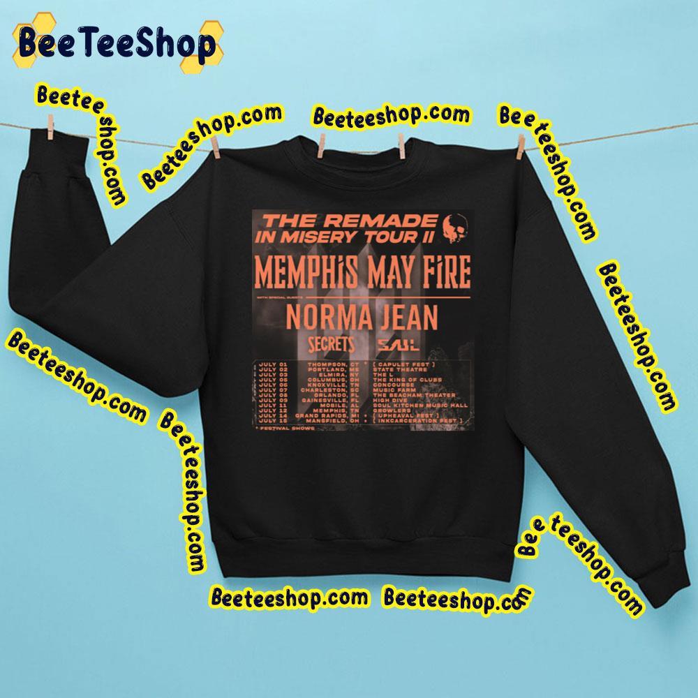 Memphis May Fire With Norma Jean 2023 Tour Beeteeshop Trending Unisex Sweatshirt