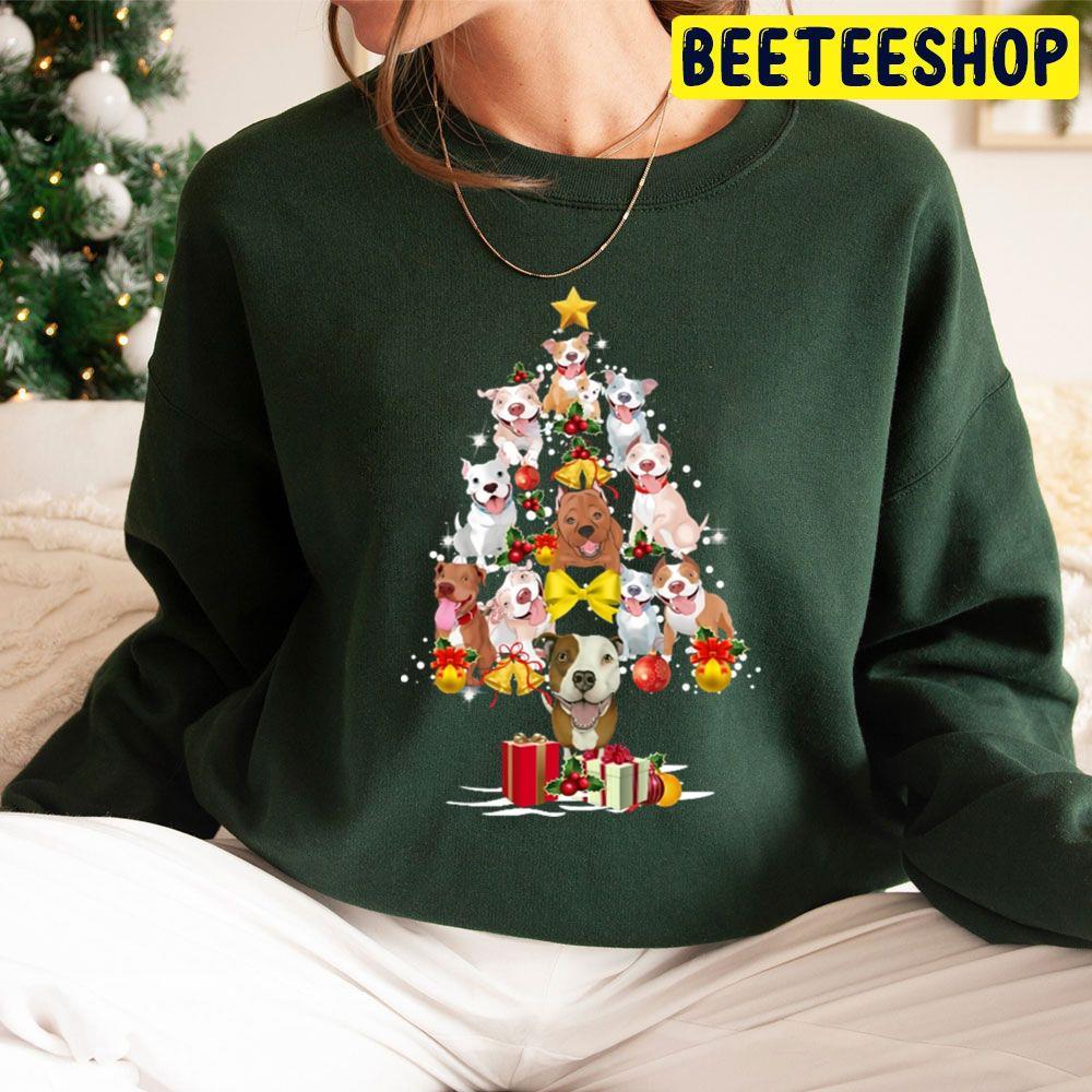 Merry Pitmas Christmas Tree Beeteeshop Trending Unisex Sweatshirt