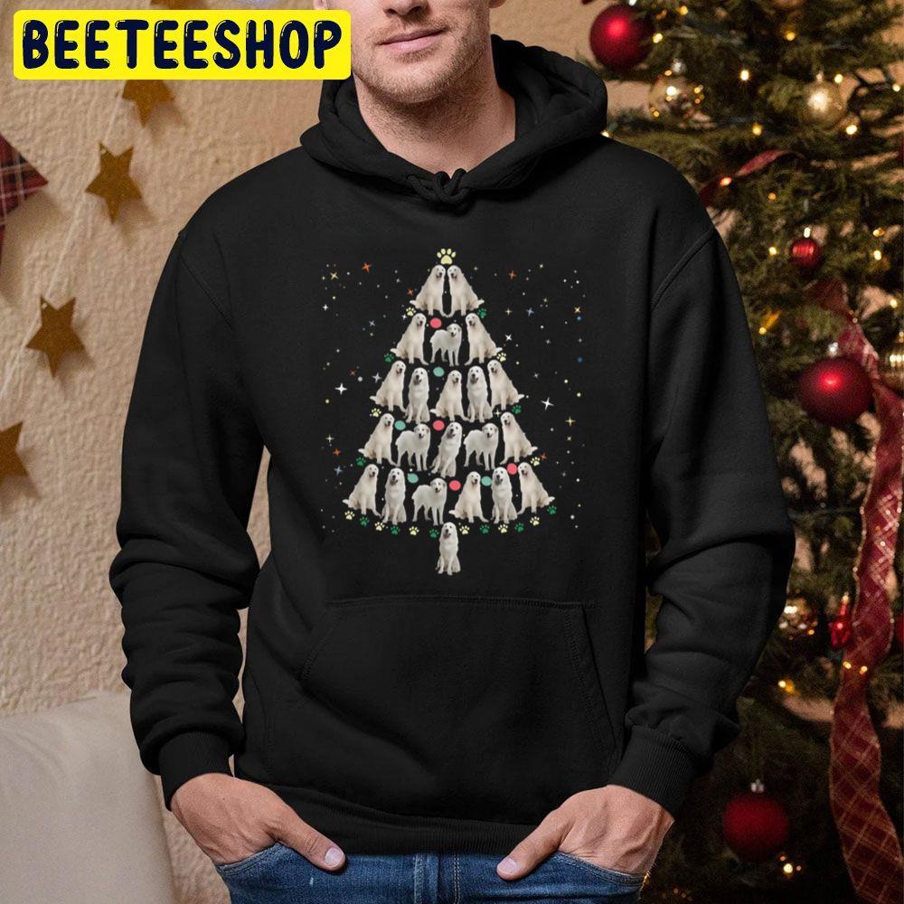 My Great Pyrenees Christmas Tree Happy Holidays Season Beeteeshop Trending Unisex Hoodie