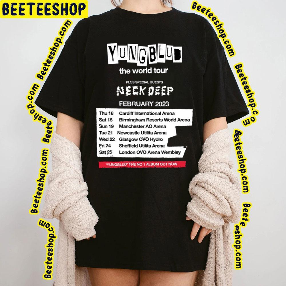 Neck Deep The World Tour 2023 Dates Beeteeshop Trending Unisex T-Shirt