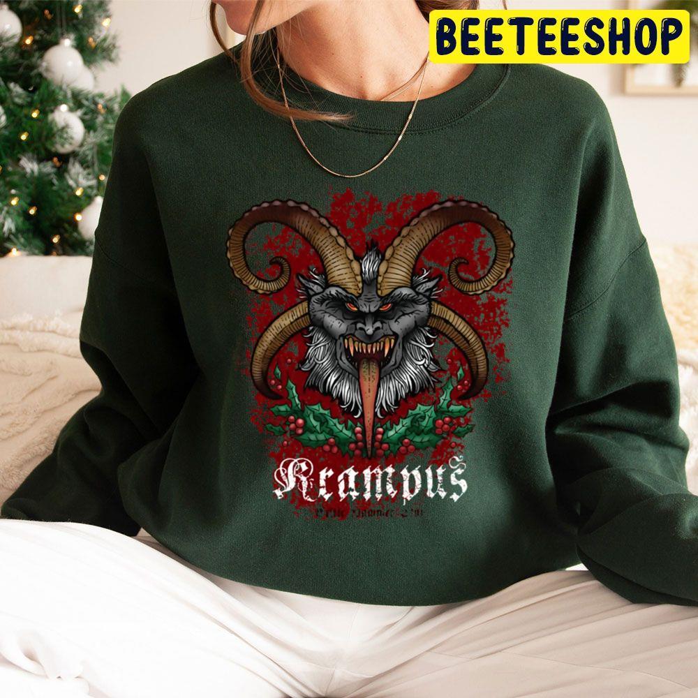 Red Ink Krampus Christmas Beeteeshop Trending Unisex Sweatshirt