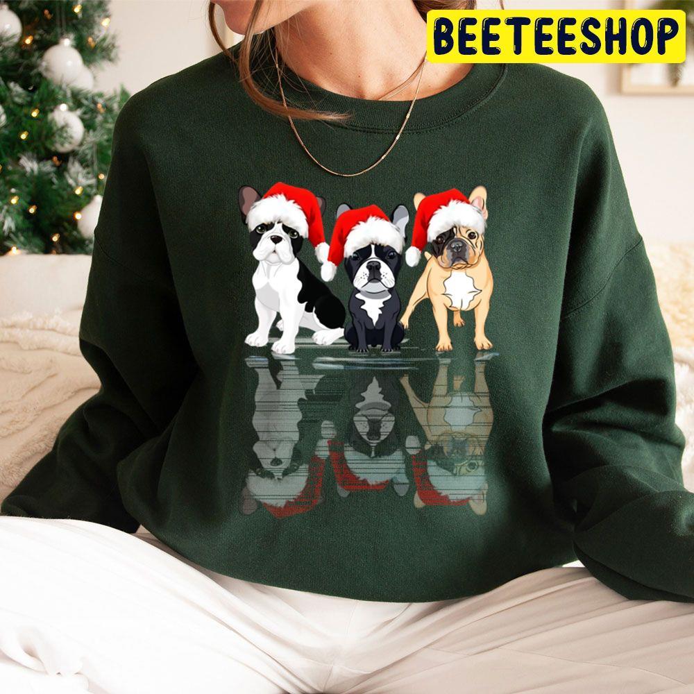 Shadow Boston Terrier Dog Christmas Cute Boston Terrier Santar Hat Beeteeshop Trending Unisex Sweatshirt