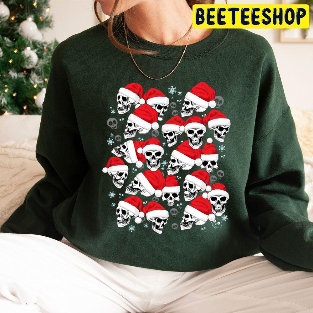 Skull Christmas Santa Skulls Beeteeshop Trending Unisex Sweatshirt