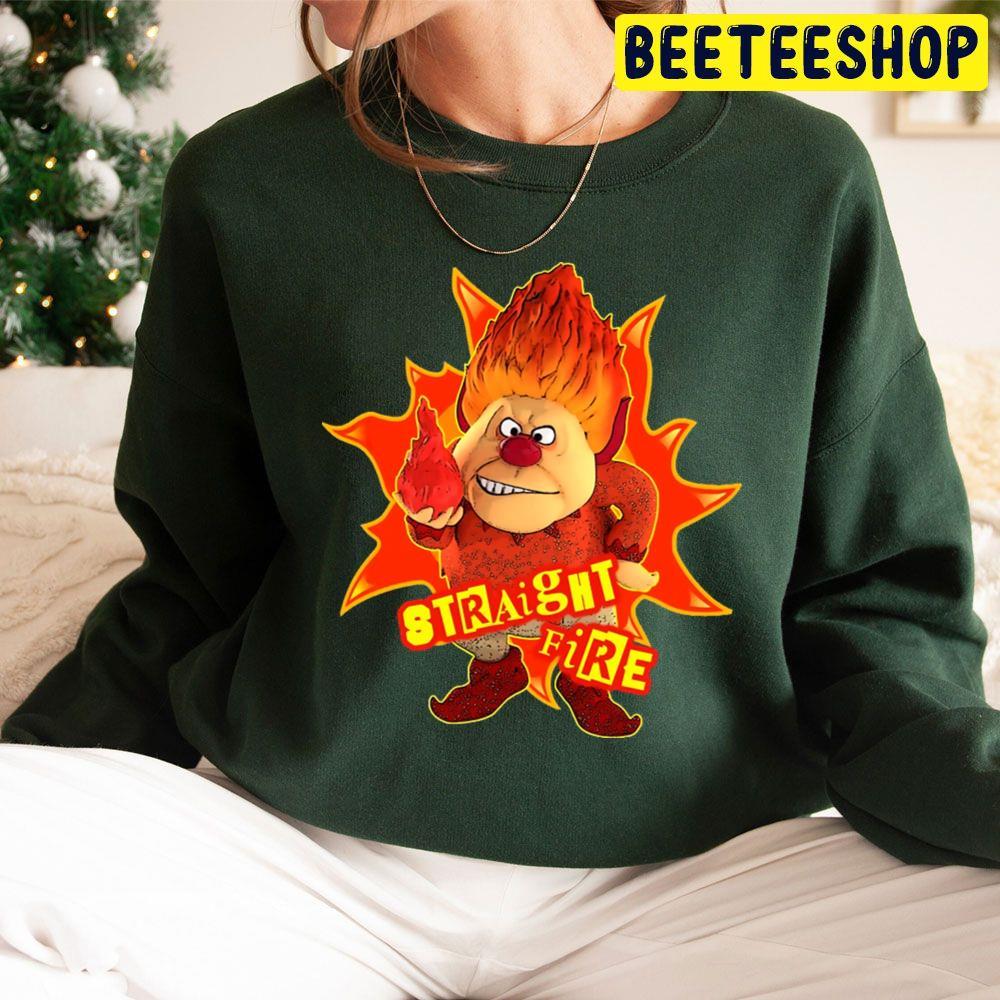 Straight Fire The Year Without A Santa Claus Christmas Beeteeshop Trending Unisex Sweatshirt