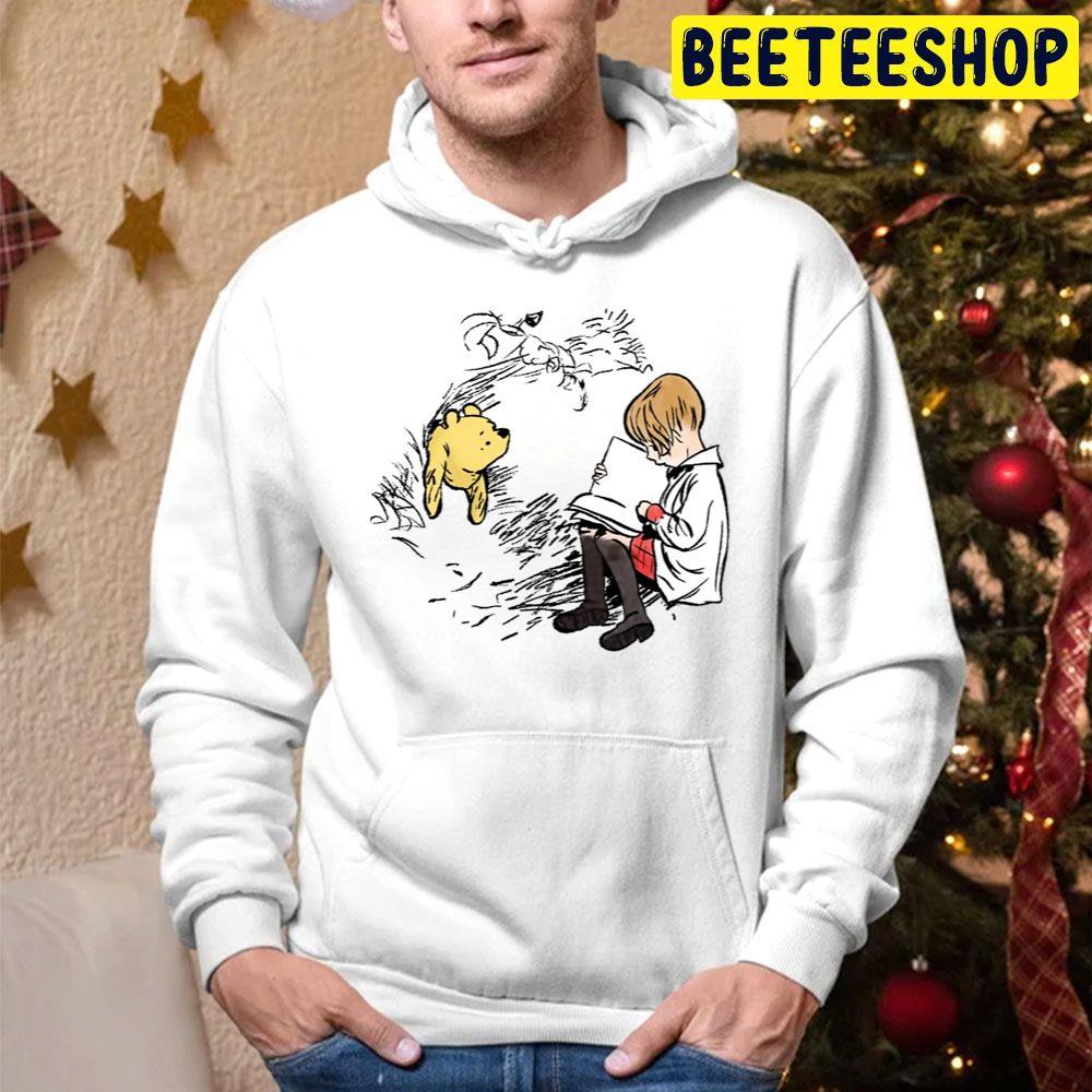 Vintage Winnie The Pooh A Very Merry Pooh Year Beeteeshop Trending Unisex Hoodie