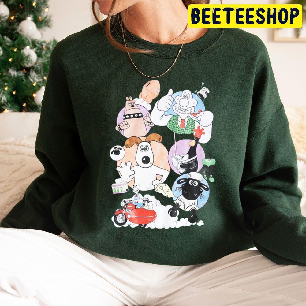 Wallace And Gromit Shaun The Sheep The Fight Before Christmas 2021 Beeteeshop Trending Unisex Sweatshirt