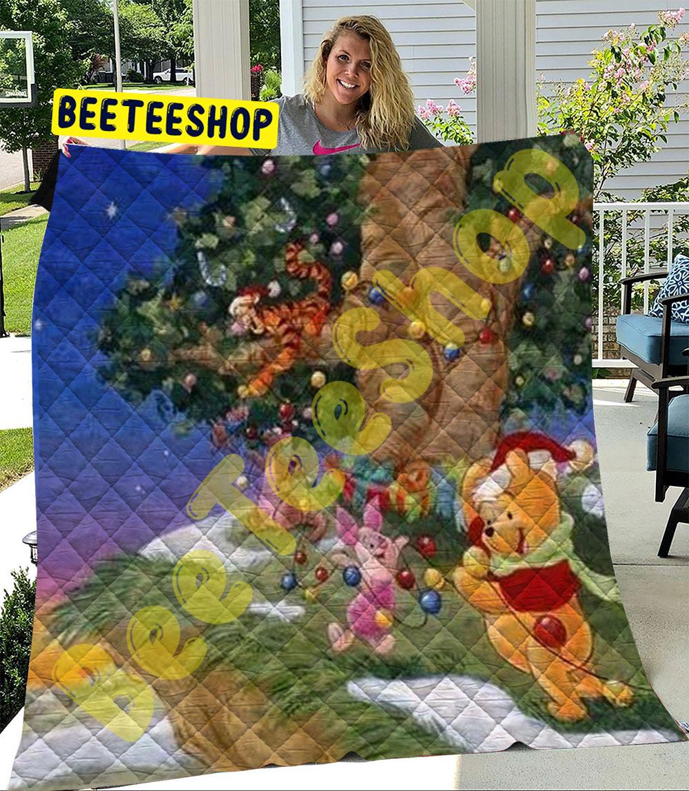 Winnie The Pooh A Very Merry Pooh Year 5 Trending Quilt