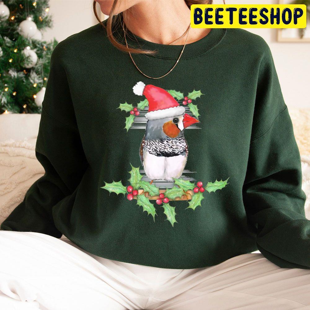 Zebra Finch Christmas Style Beeteeshop Trending Unisex Sweatshirt