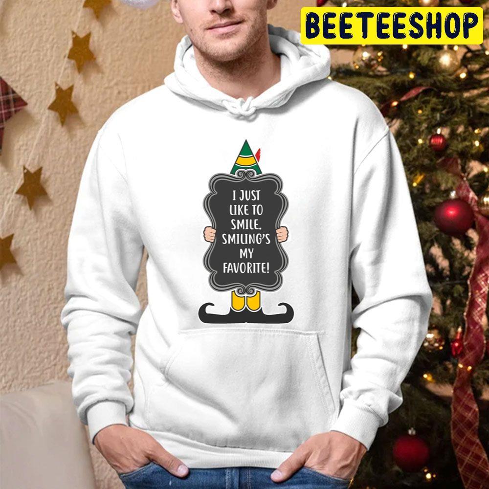 Black Smiling’s My Favorite Elf Christmas Beeteeshop Trending Unisex Hoodie