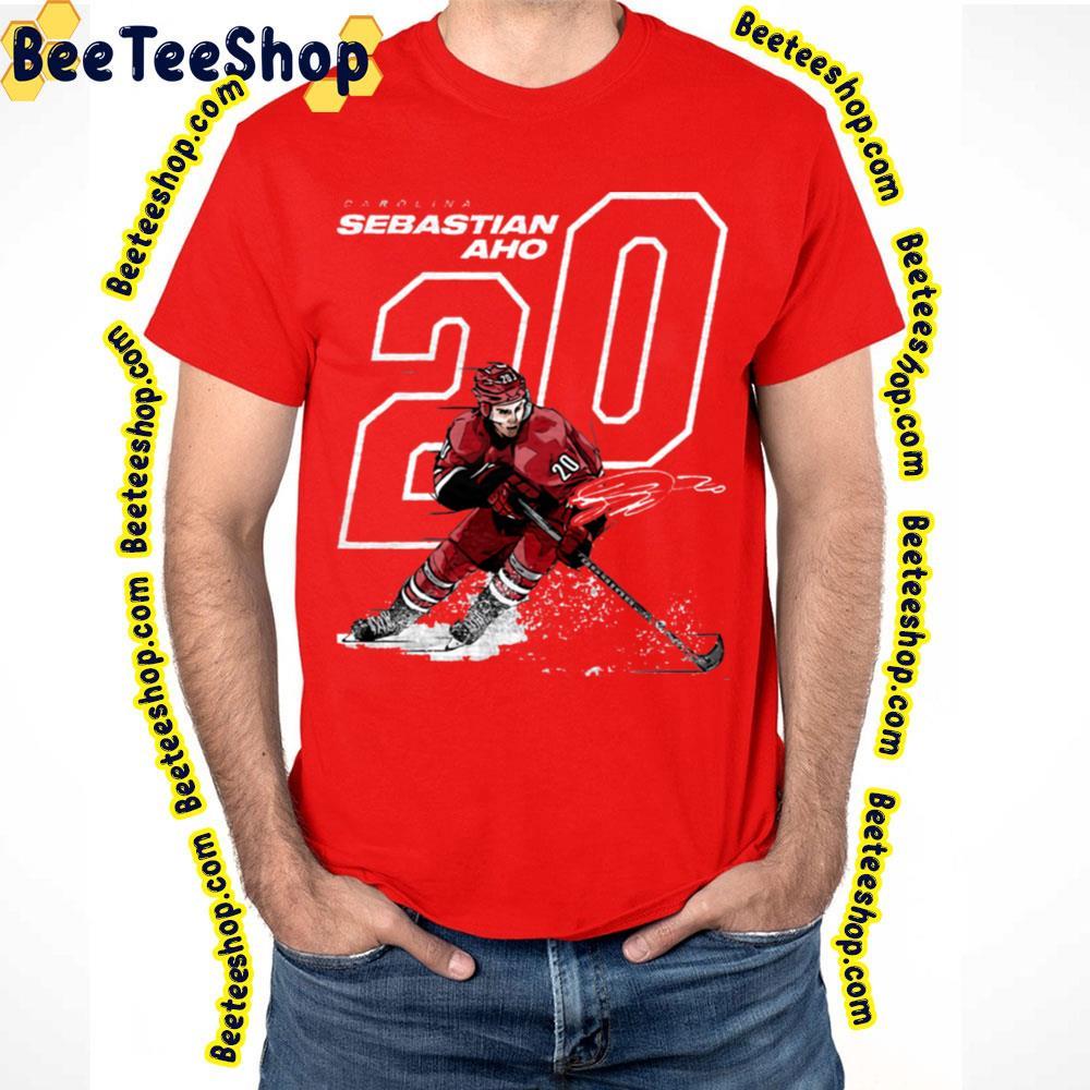 Carolina Offset Sebastian Aho Hockey Unisex T-Shirt