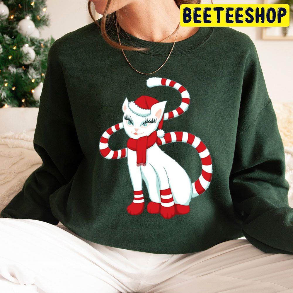 Cat In Christmas Mood Beeteeshop Trending Unisex Sweatshirt