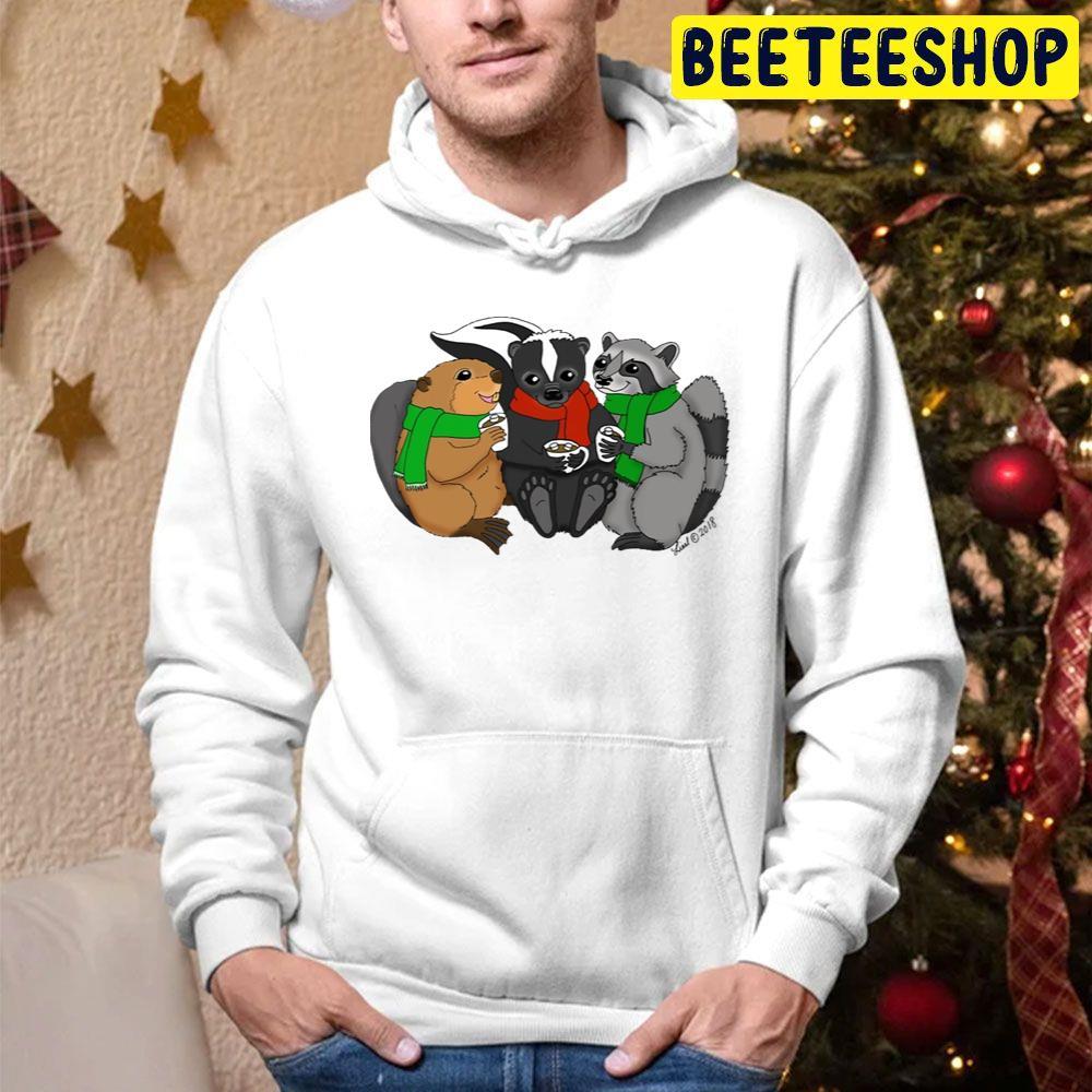 Cozy Critters Christmas Beeteeshop Trending Unisex Hoodie