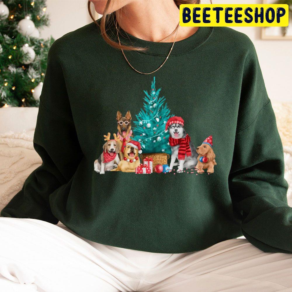 Cute Christmas Spirit Dog Beeteeshop Trending Unisex Sweatshirt