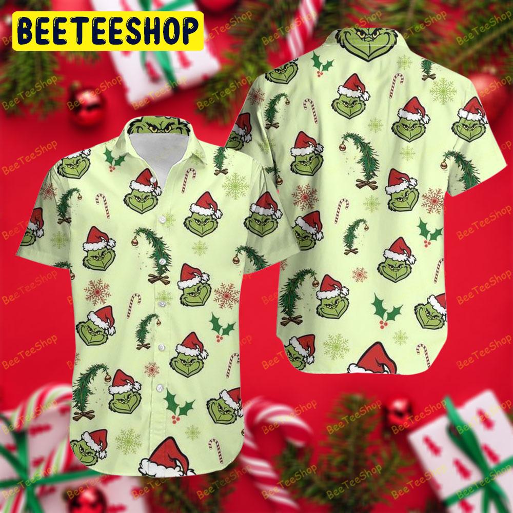 Cute Christmas Tree With Grinch Trending Hawaii Shirt