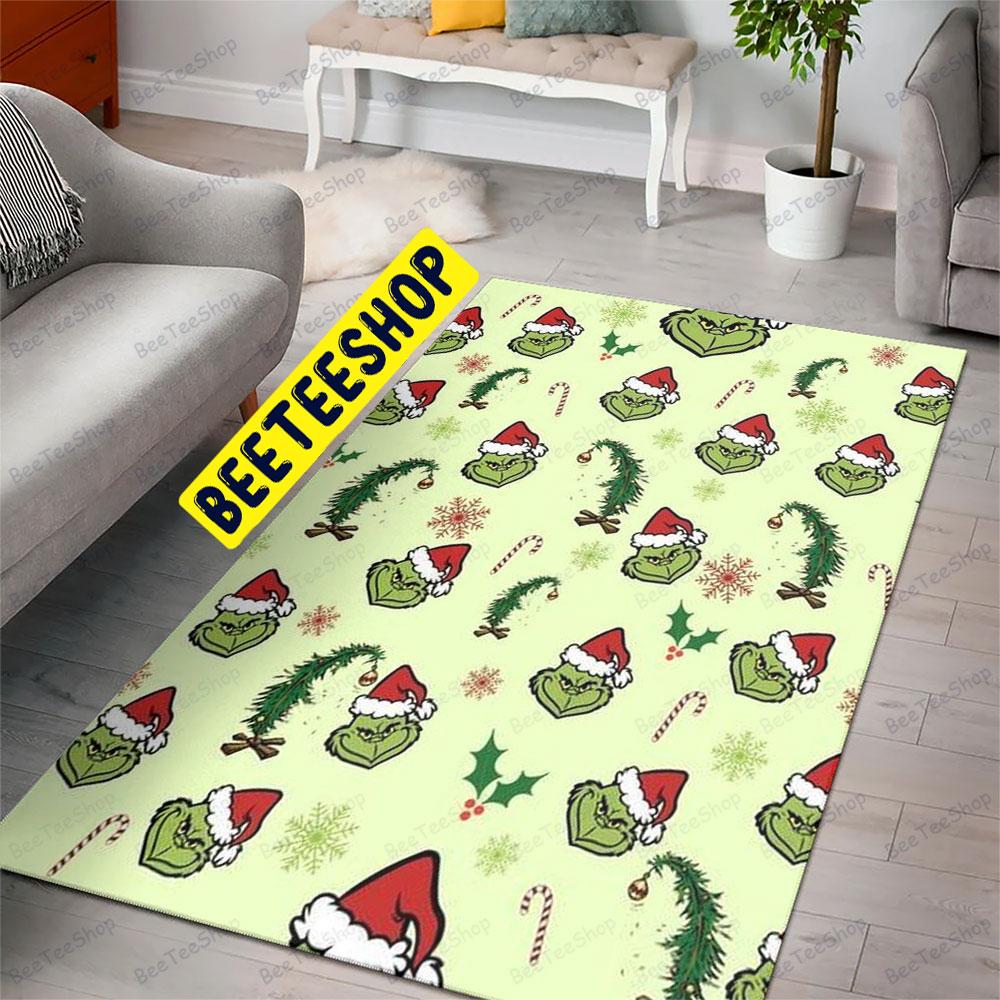 Cute Christmas Tree With Grinch Trending Rug Rectangle