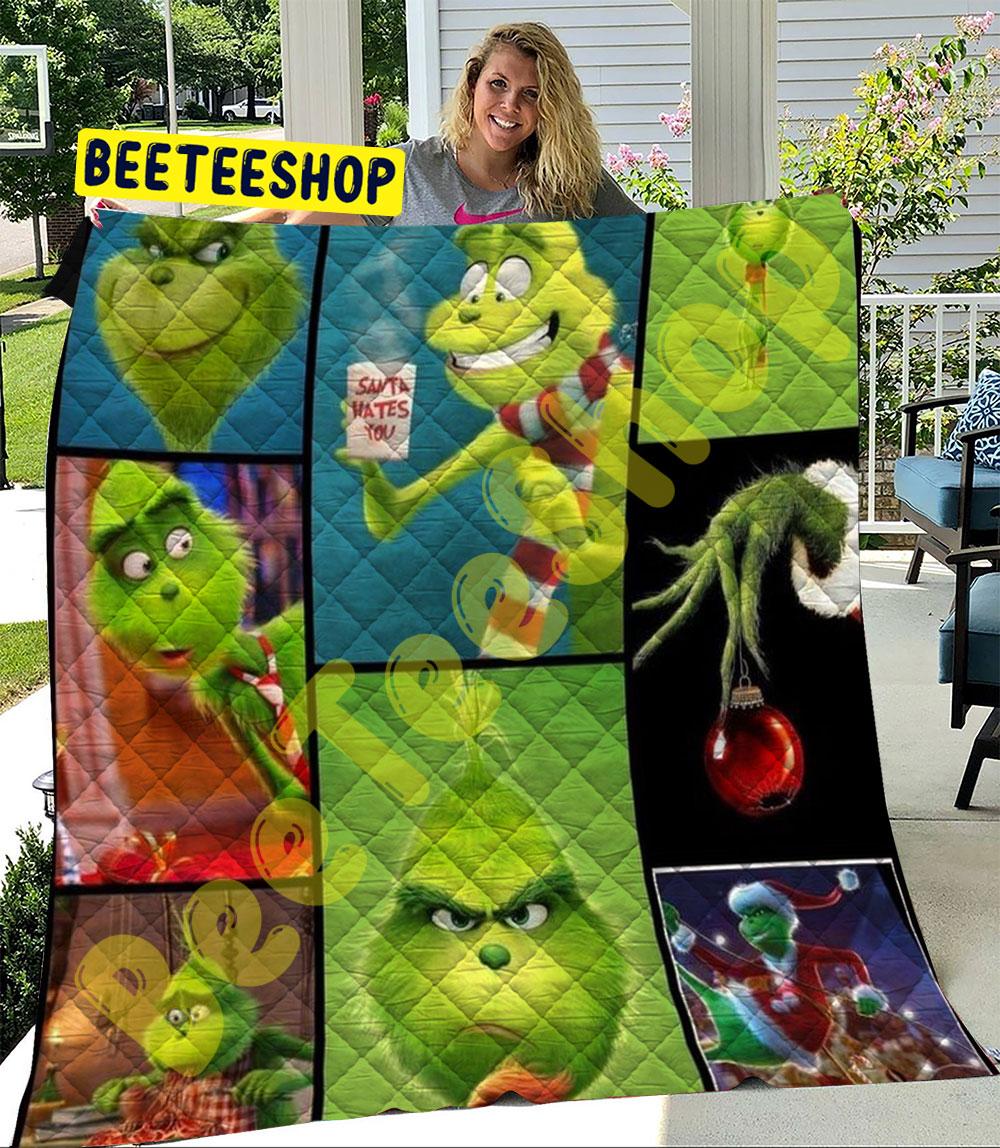 Cute Emotions Grinch Trending Quilt