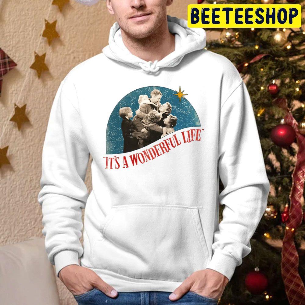 Distressed Christmas It’s A Wonderful Life Beeteeshop Trending Unisex Hoodie