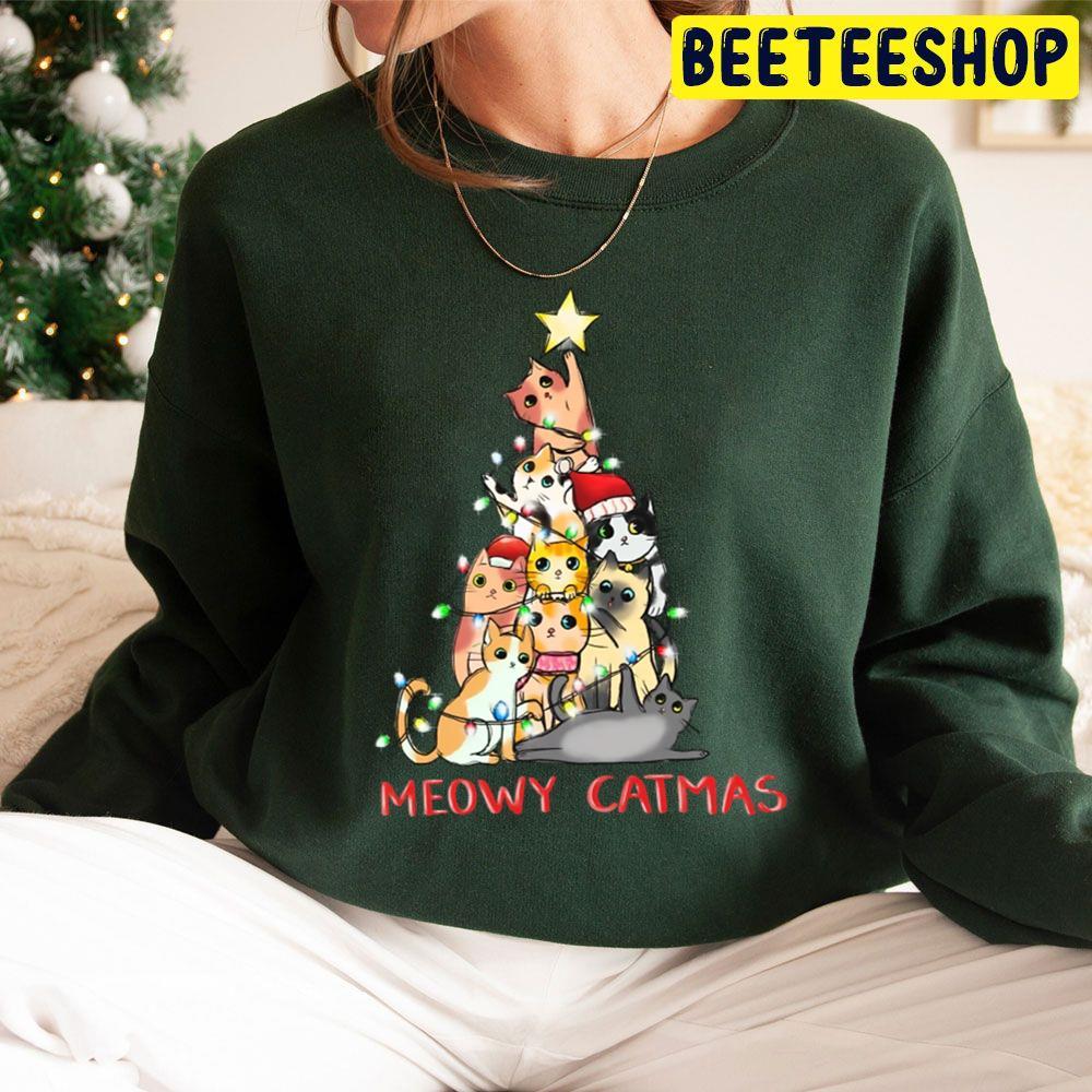 Funny Christmas For Cat Lover Beeteeshop Trending Unisex Sweatshirt