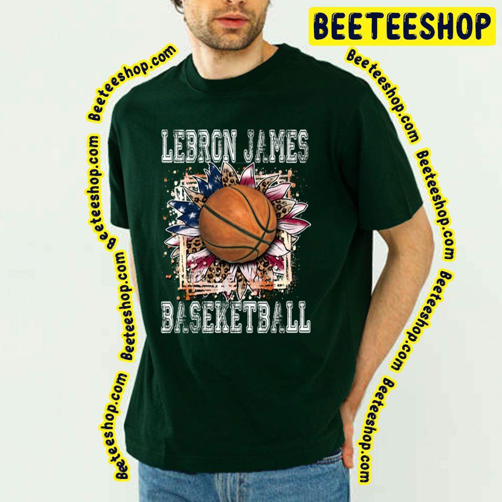 Graphic Aesthetic Flowers Lebron James Basketball Unisex T-Shirt