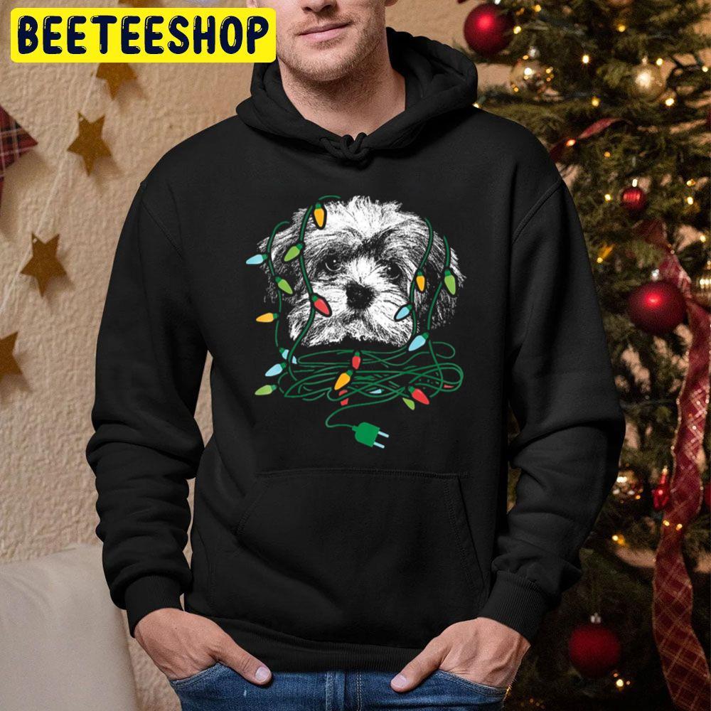 Havanese Dog Christmas Lights Beeteeshop Trending Unisex Hoodie