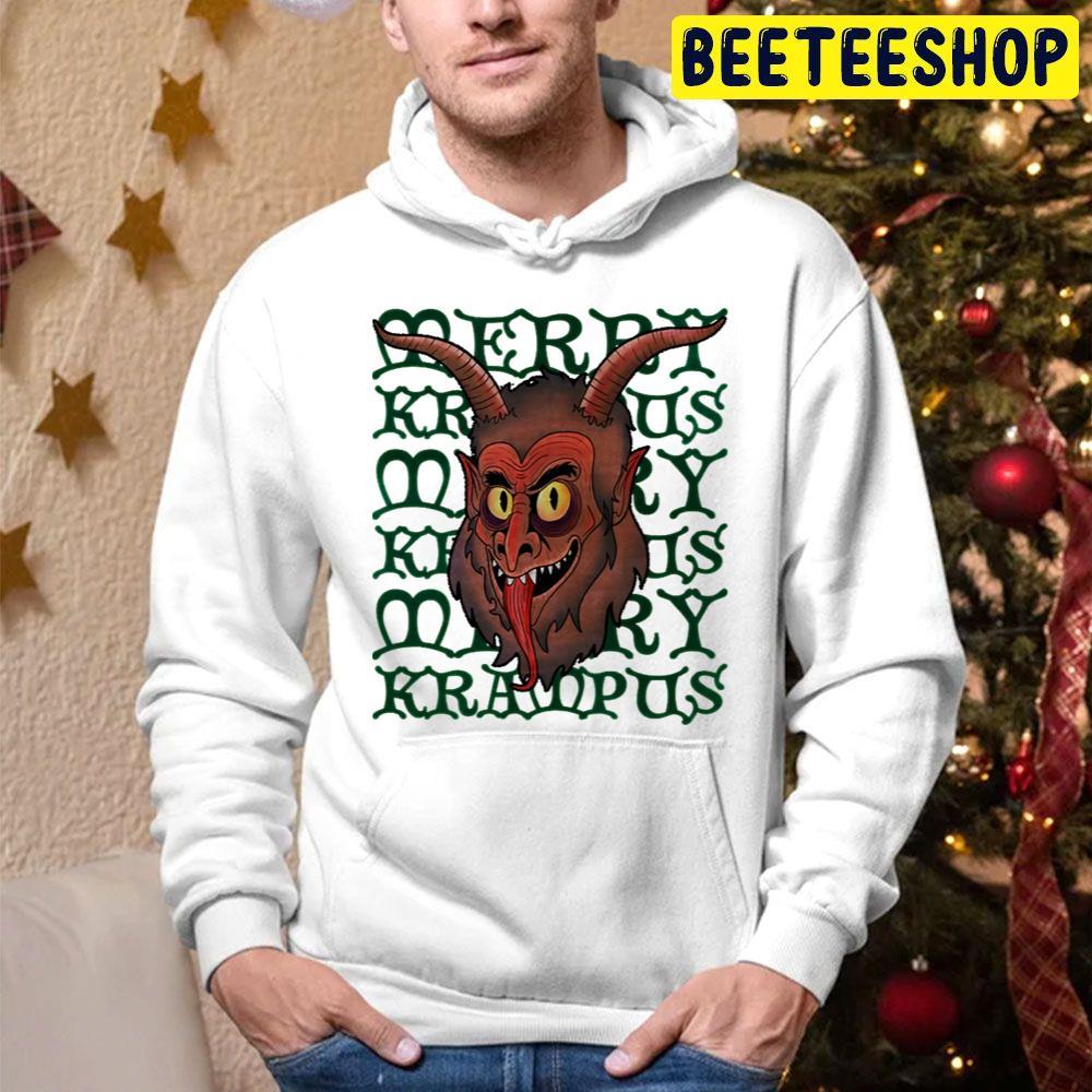 Horror Face Mery Krampus Christmas Beeteeshop Trending Unisex Hoodie