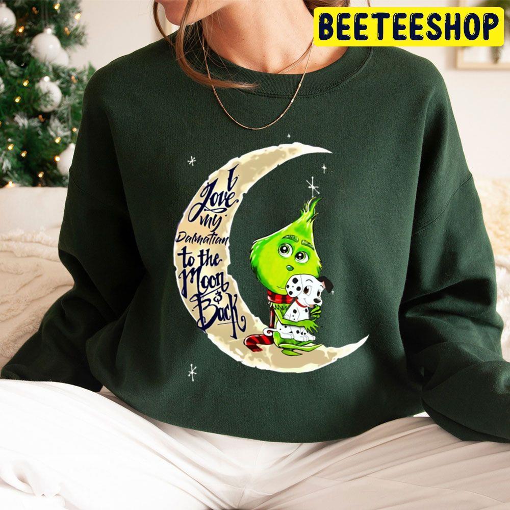 I Love My Dalmatian To The Moon And Back Christmas Beeteeshop Trending Unisex Sweatshirt