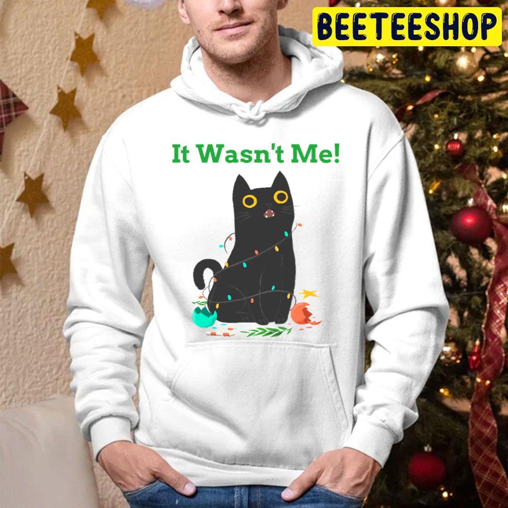 It Wasn’t Me Funny Chrismas Naughty Cat Christmas Beeteeshop Trending Unisex Hoodie