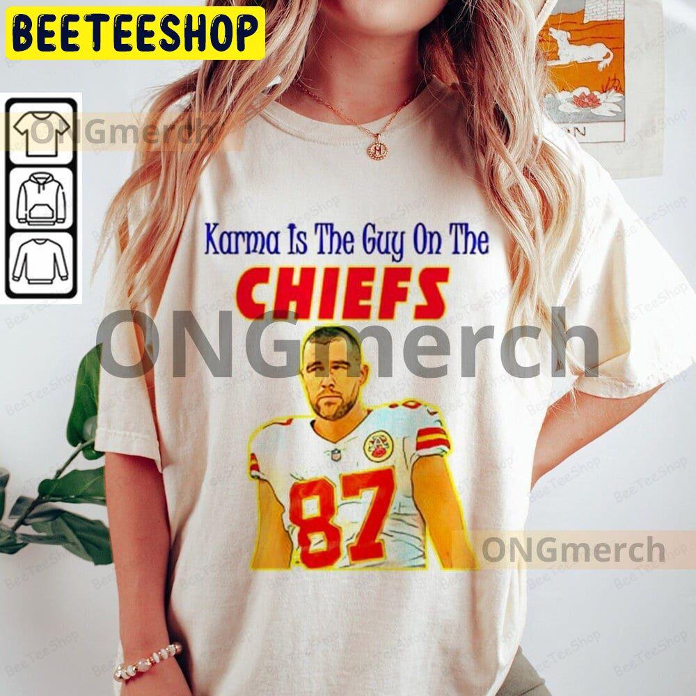 Karma Is A Guy On The Chiefs Merry Swiftmas Coming Straight Home To Me Taylor Swift And Travis Unisex T-Shirt