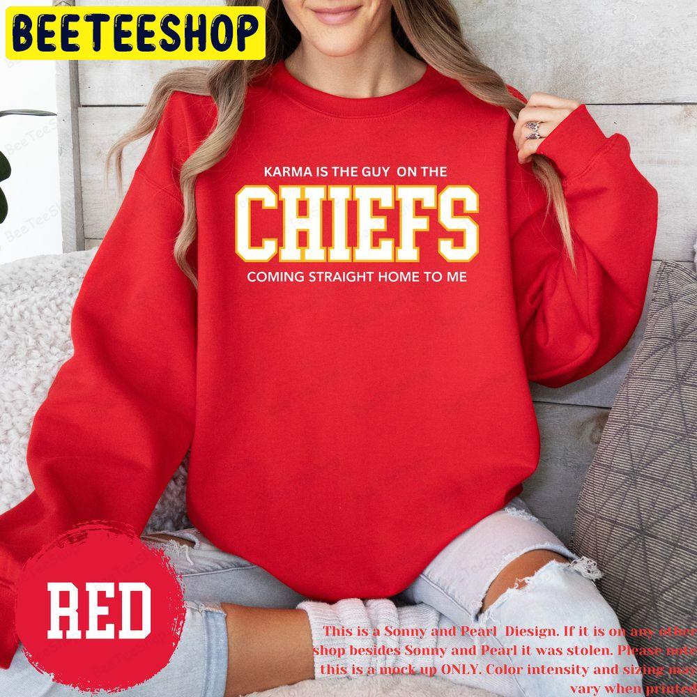 Karma Is The Guy On The Chiefs Coming Straight Home To Me Travis Kansascity Football Chiefs 87 Taylor Eras Tour Ouftif Unisex T-Shirt