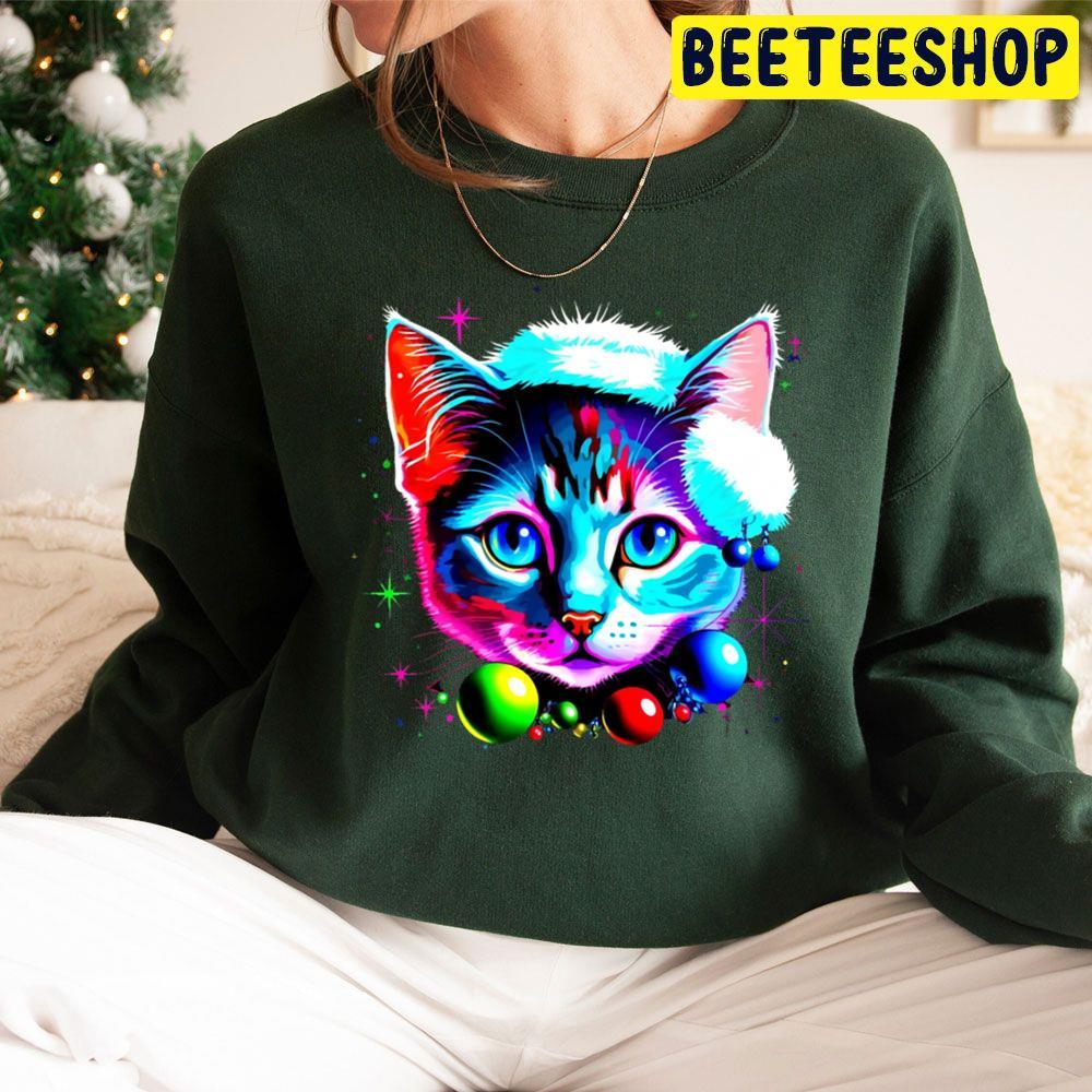 Kitten Cat Christmas Hat Beeteeshop Trending Unisex Sweatshirt