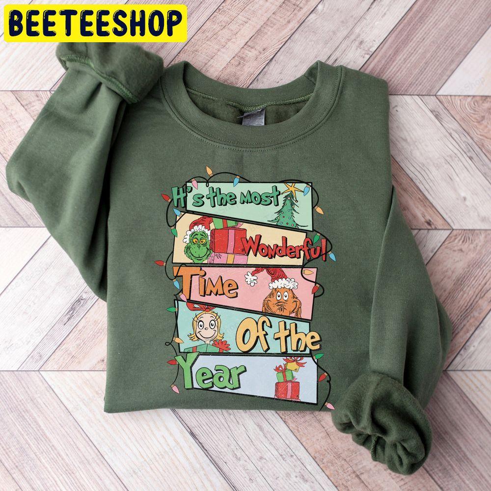 Merry Grinchmas Vintage Christmas Kid Youth Toddler Whoville And Co Unisex T-Shirt