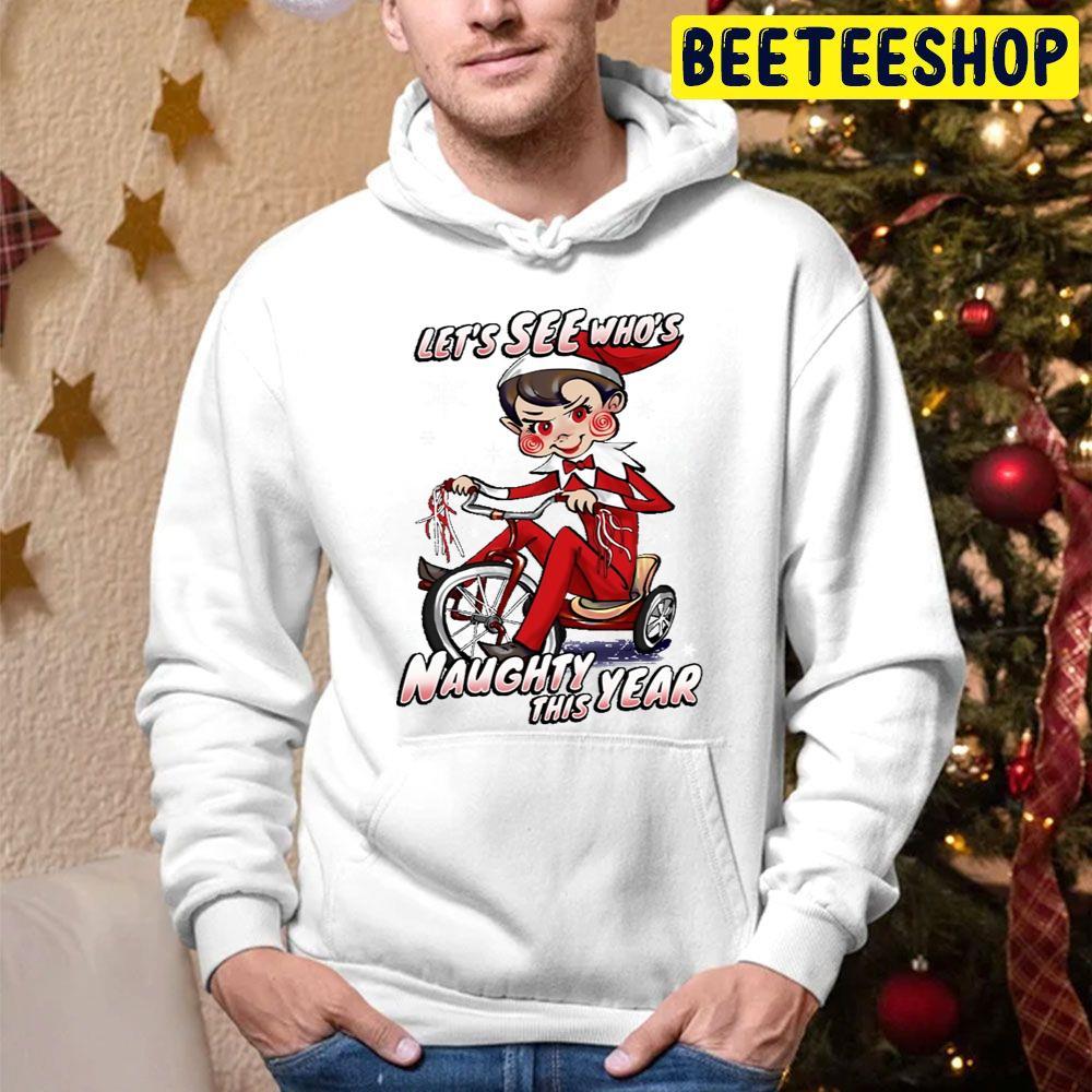 Naughty Elf Tricycle Christmas Beeteeshop Trending Unisex Hoodie