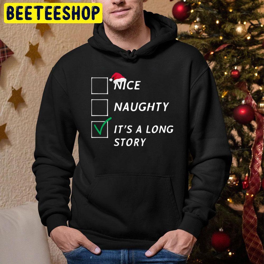 Nice Naughty It’s A Long List A Christmas Story Beeteeshop Trending Unisex Hoodie