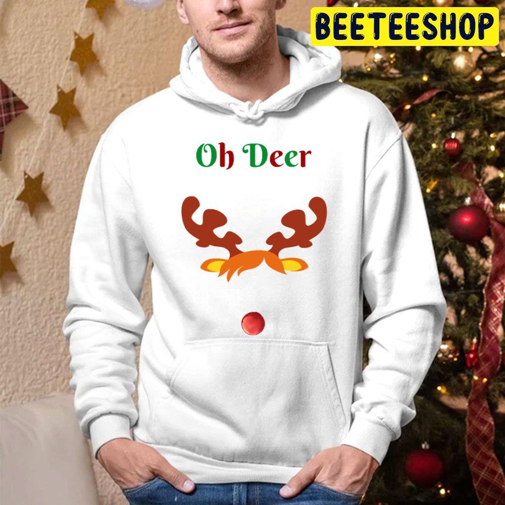 Oh Deer Rudolph The Red Nosed Reindeer Christmas Beeteeshop Trending Unisex Hoodie