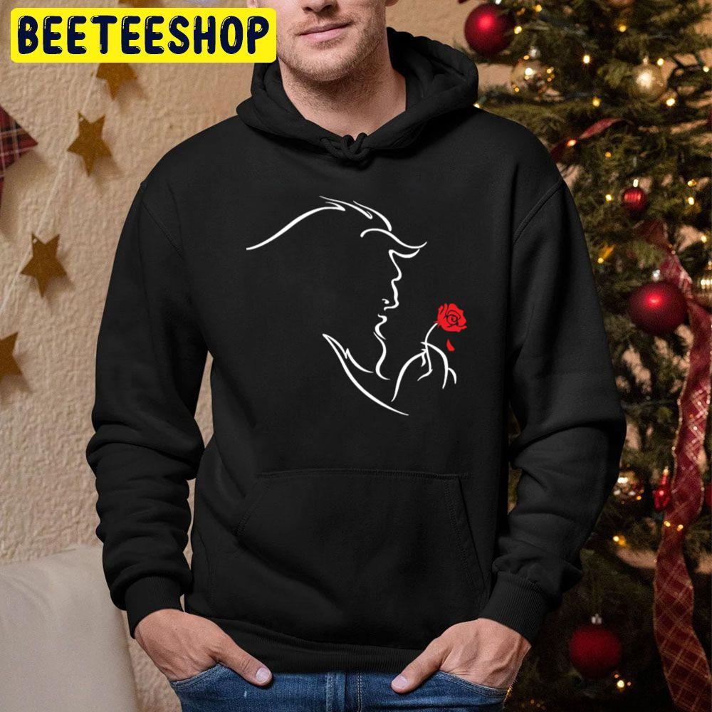 Outline Beauty And The Beast The Enchanted Christmas Beeteeshop Trending Unisex Hoodie