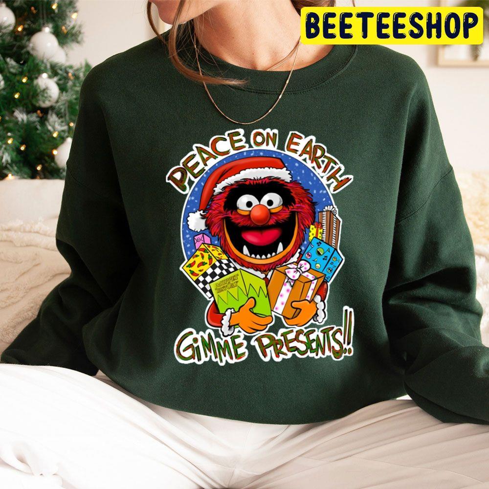 Peace On Earth Gimme Presents The Muppet Christmas Carol Beeteeshop Trending Unisex Sweatshirt