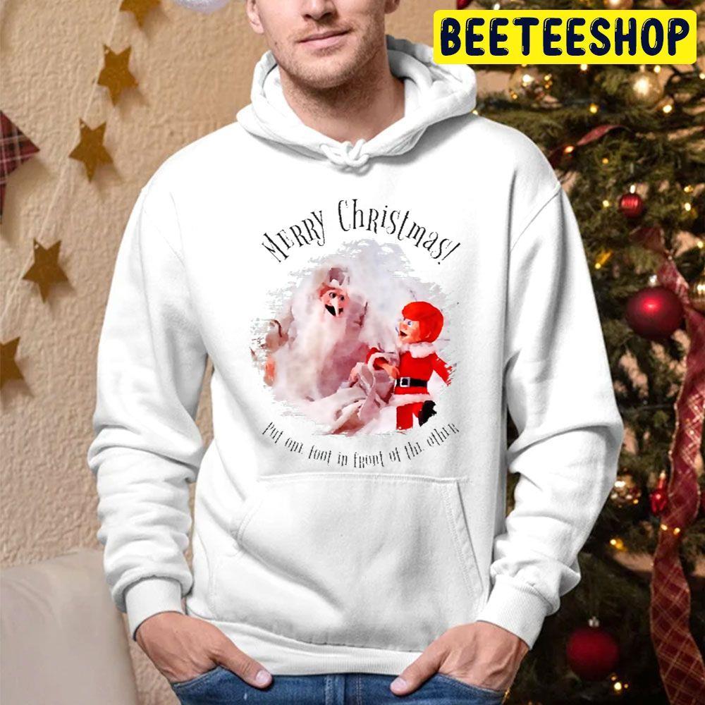 Put One Foot Santa Claus Is Comin’ To Town Beeteeshop Trending Unisex Hoodie