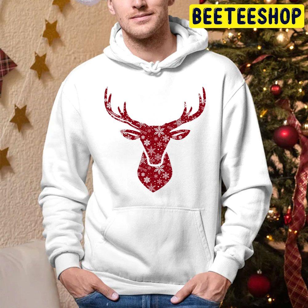 Reindeer Snowflakes Christmas Beeteeshop Trending Unisex Hoodie