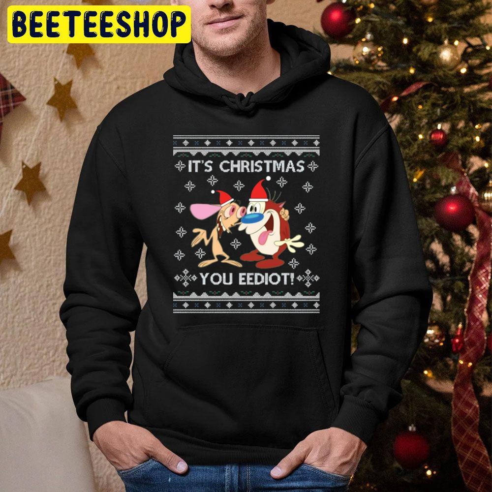 Ren And Stimpy Its Christmas You Eediot Beeteeshop Trending Unisex Hoodie