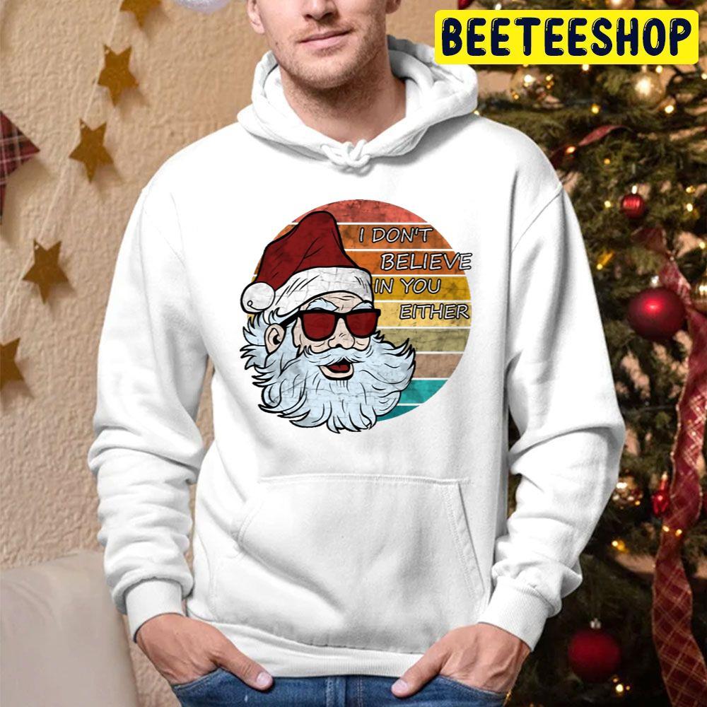 Retro Circle Bad Santa Christmas Beeteeshop Trending Unisex Hoodie