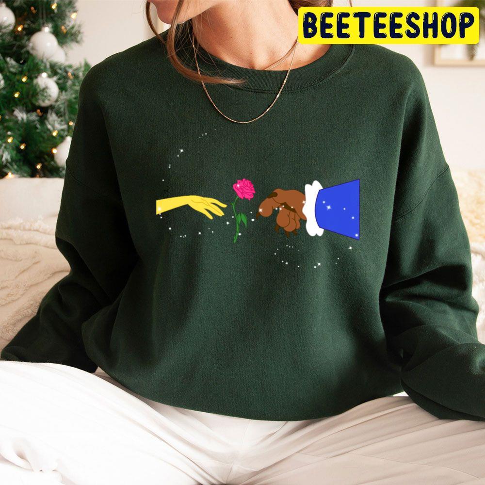 Romantic Beauty And The Beast The Enchanted Christmas Beeteeshop Trending Unisex Sweatshirt