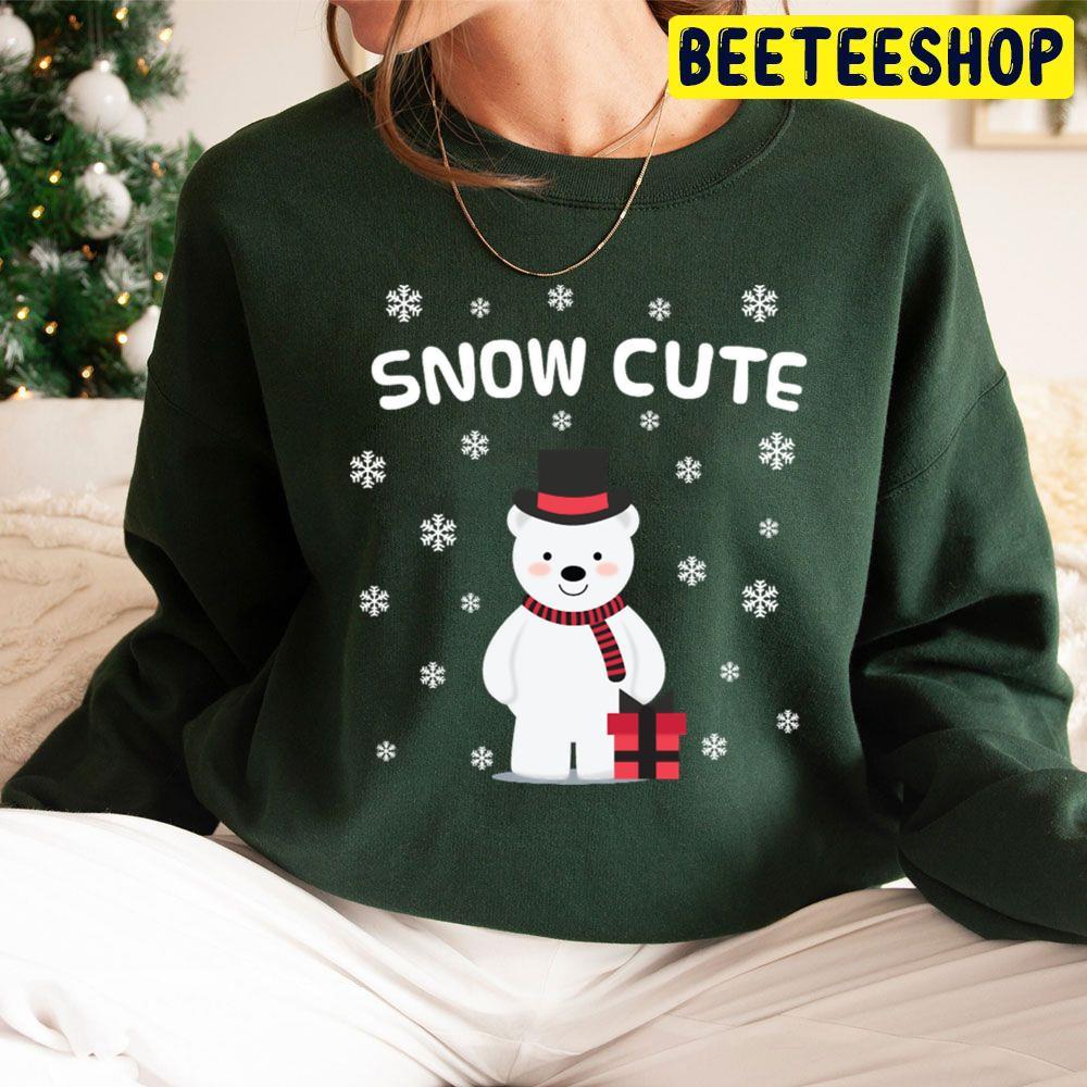 Snow Cute Christmas Bear Beeteeshop Trending Unisex Sweatshirt