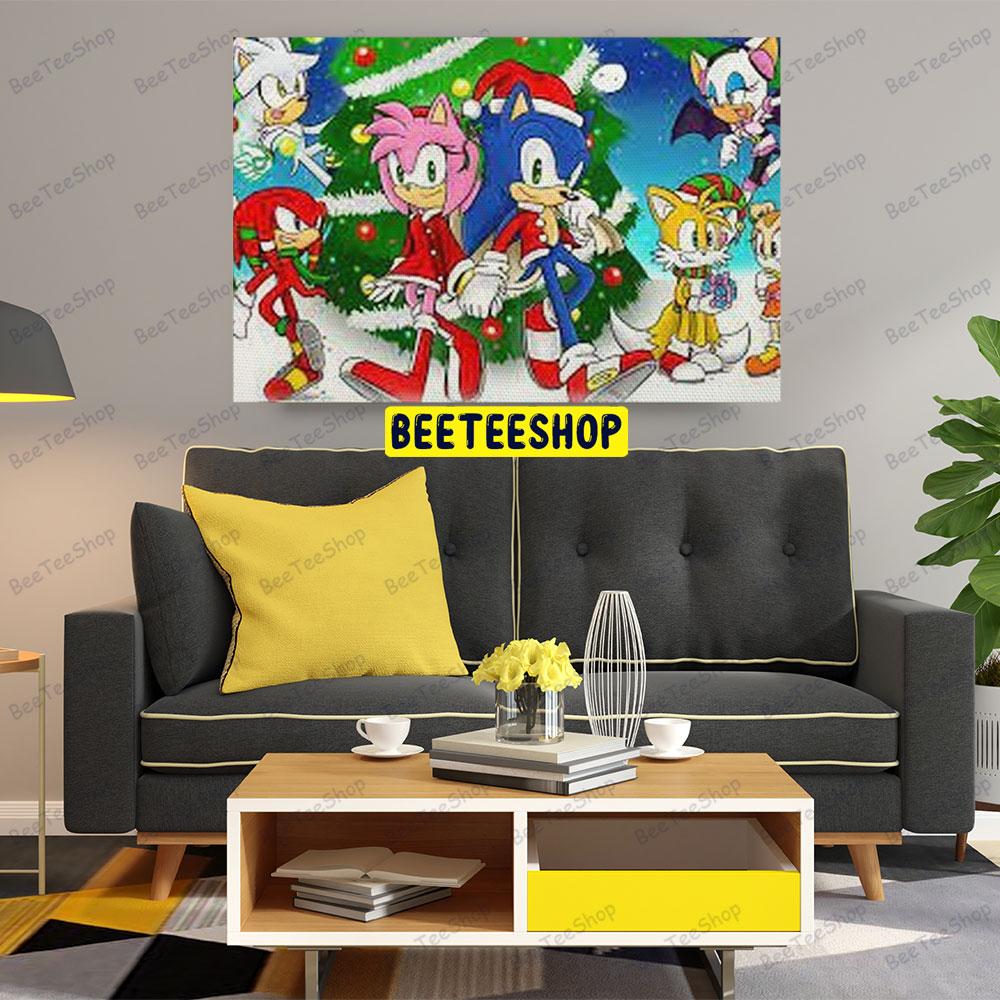 Sonic The Hedgehog Christmas 05 Trending US Landscape Canvas