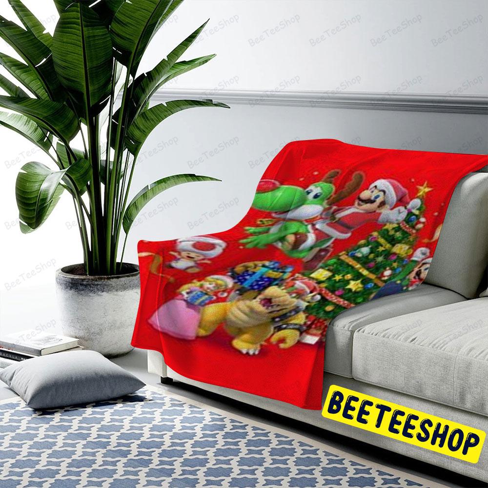 Super Mario Christmas 09 Trending US Cozy Blanket