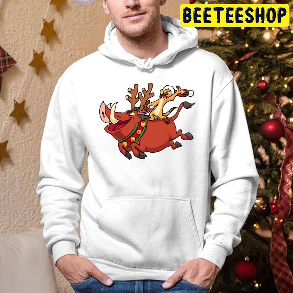 The Lion King Timon And Pumbaa Christmas Beeteeshop Trending Unisex Hoodie