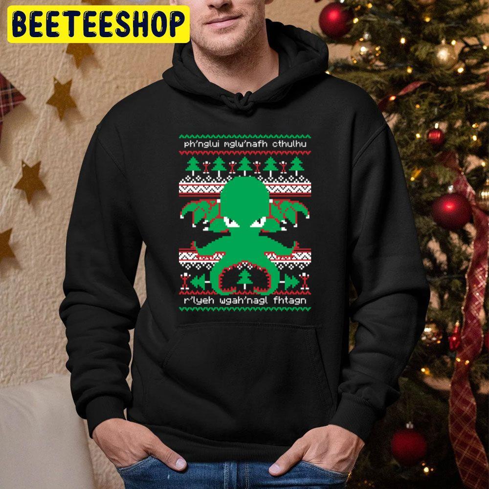 Ugly Christmas Cthulhu Beeteeshop Trending Unisex Hoodie