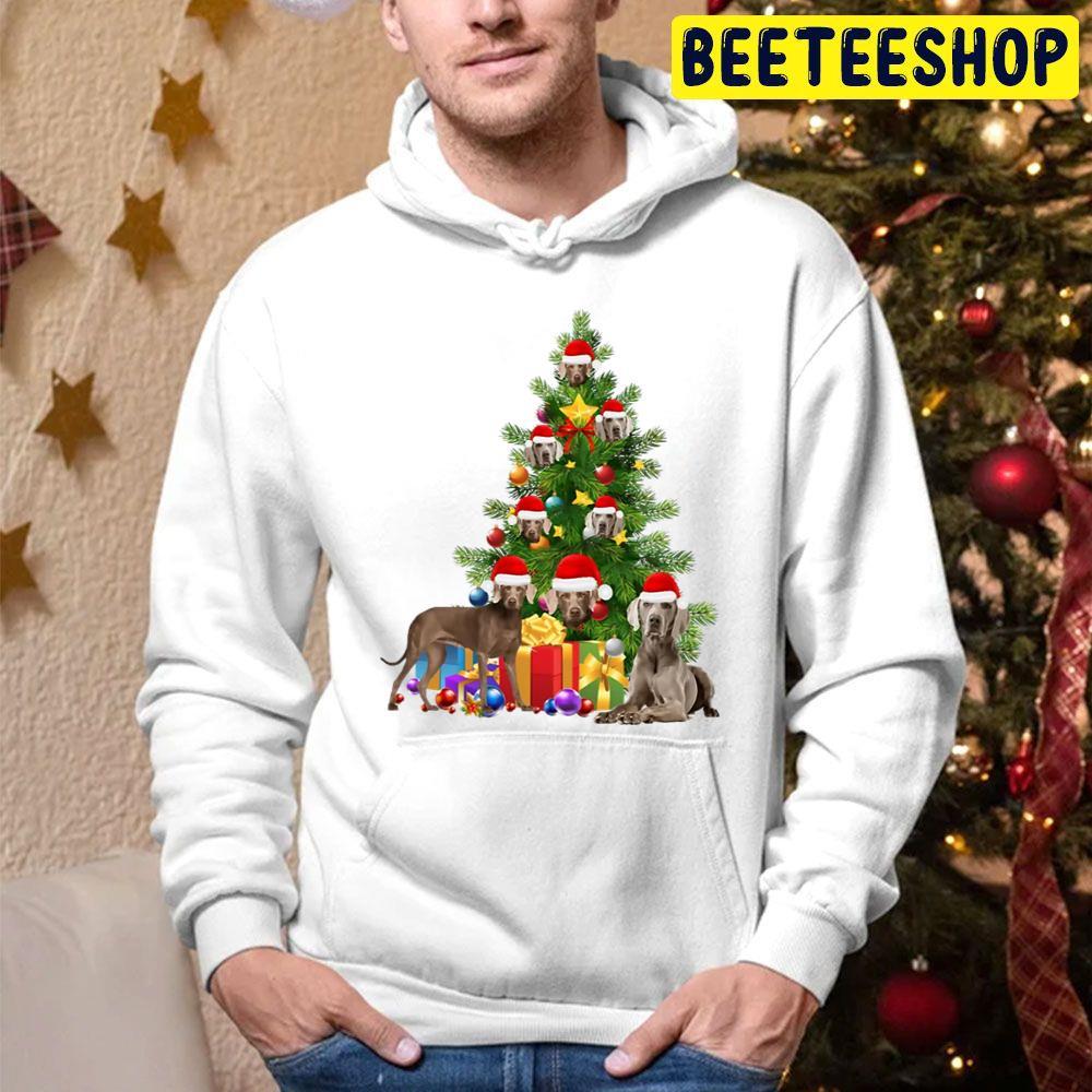 Weimaraner Dog Christmas Tree Beeteeshop Trending Unisex Hoodie